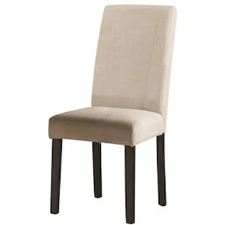 Parsons White Fabric Side Chair